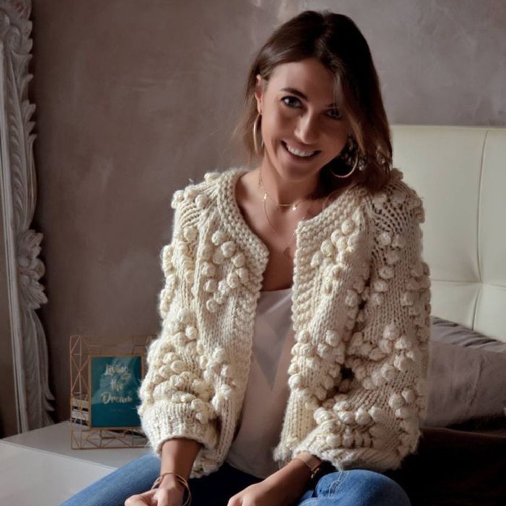 Chicwish Knot You Love Cardigan in Ivory